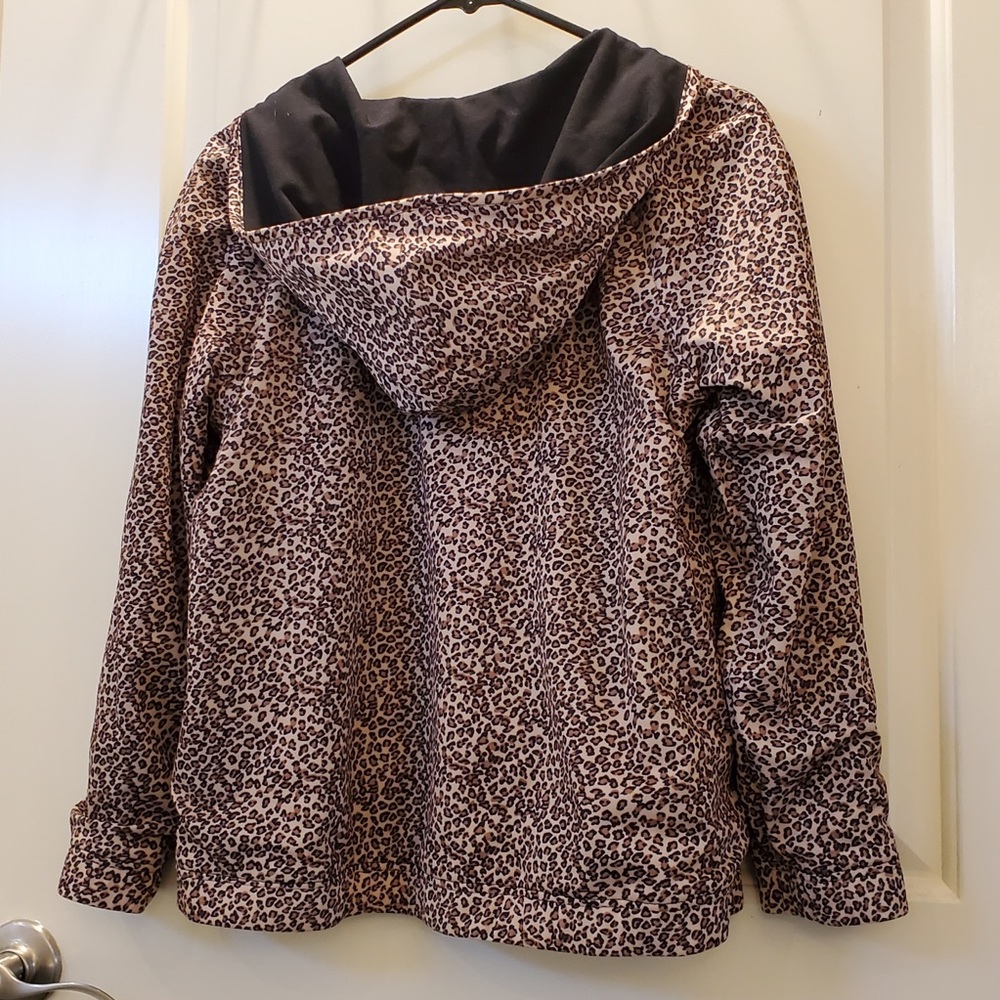 Reversible!! Leopard Print To Solid Black Hoodie … - image 4